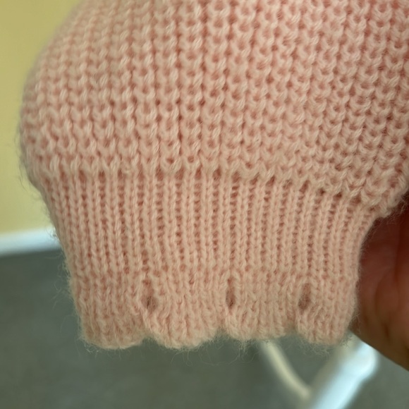 Vintage Pink Cable knit button down sweater, size S - Picture 3 of 5